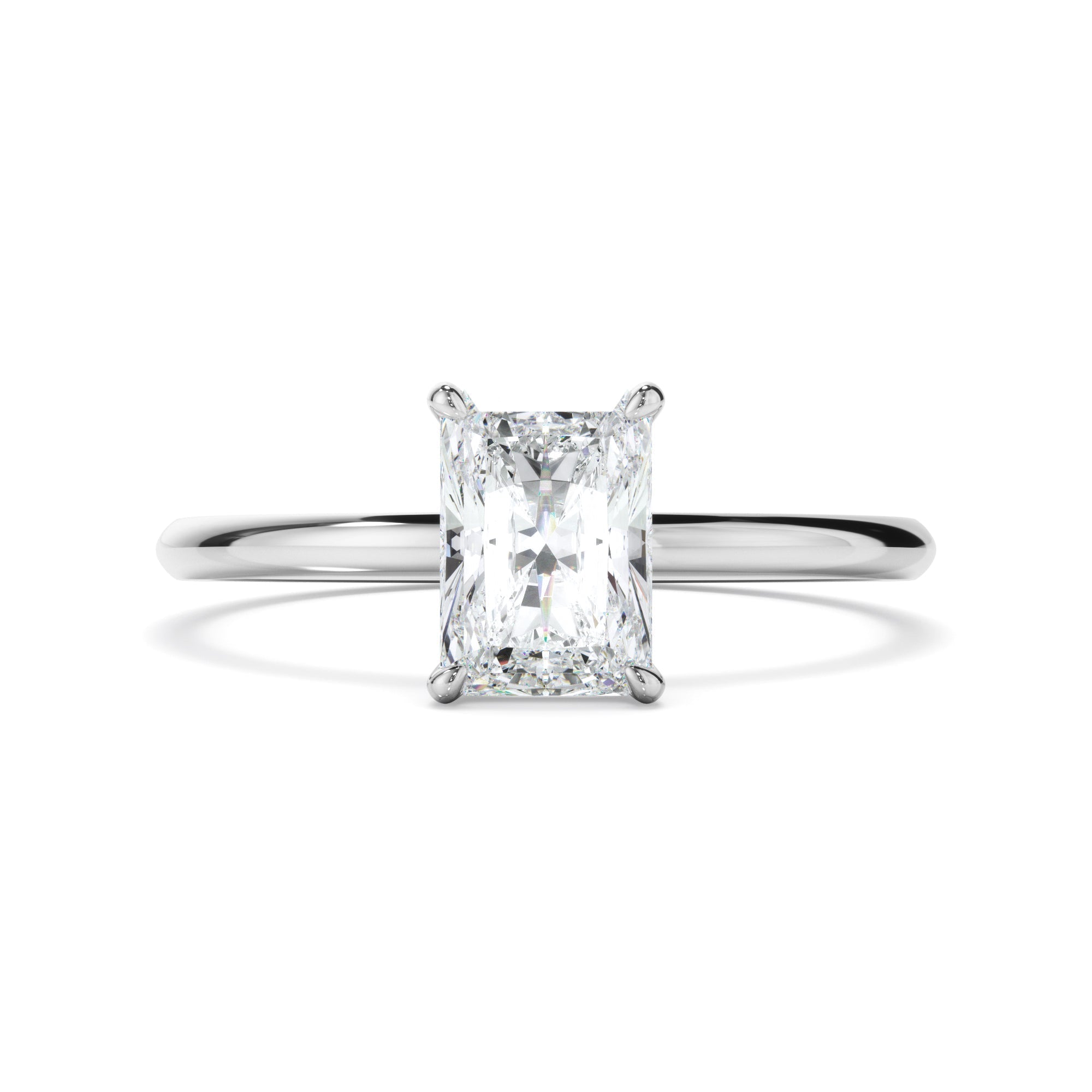 Radiant Cut Diamond Solitaire Engagement Ring