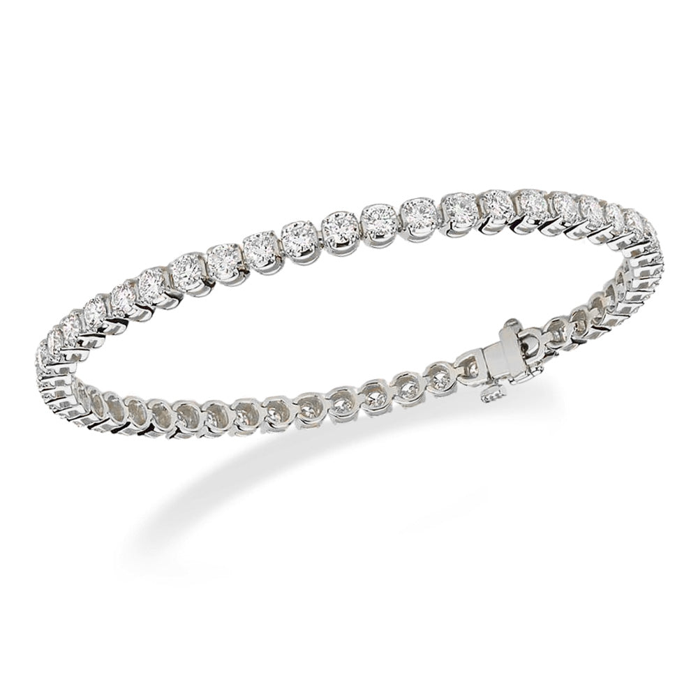 9ct White Gold Diamond Tennis bracelet, 3 carats total