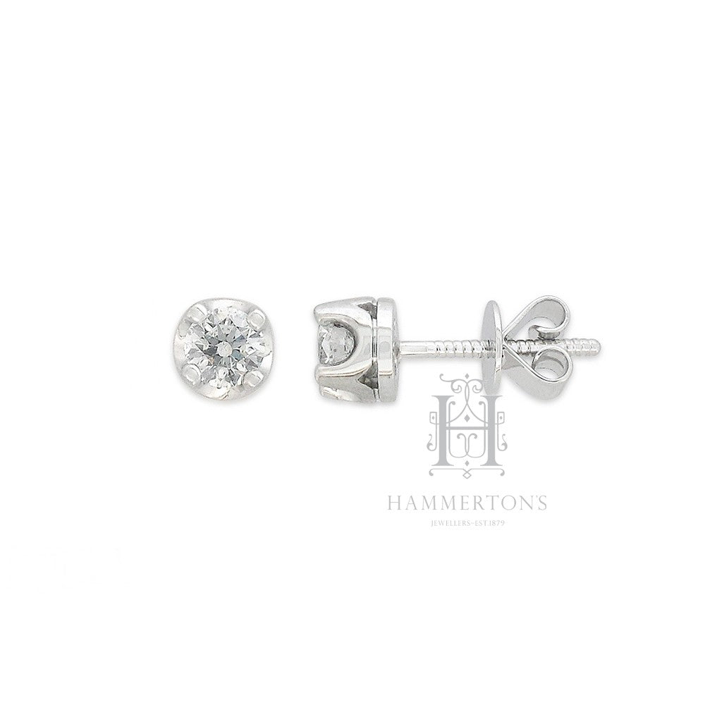 18ct White Gold 0.40Ct Diamond Stud Earrings