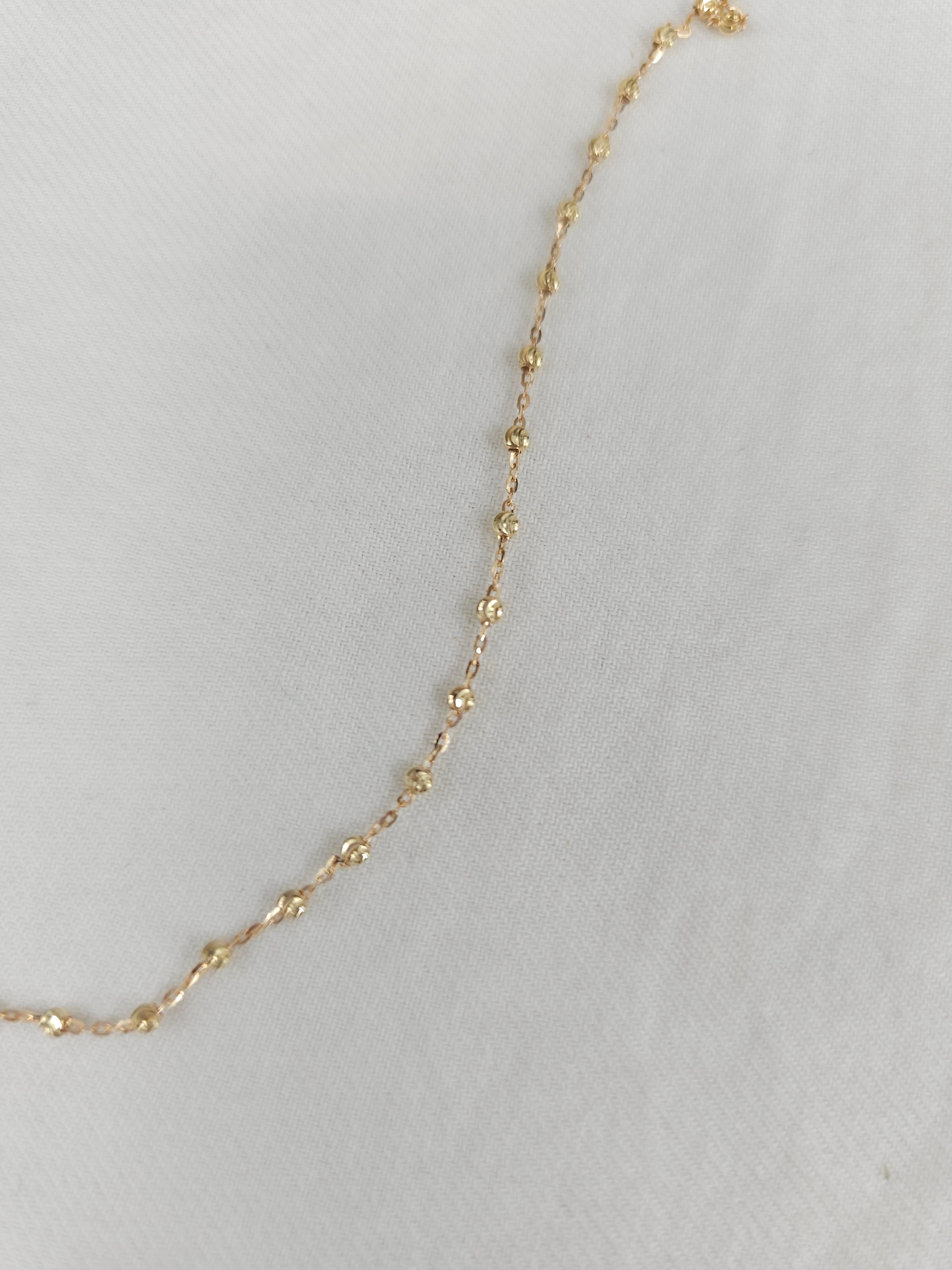 9ct Yellow Gold Diamond cut ball Bracelet