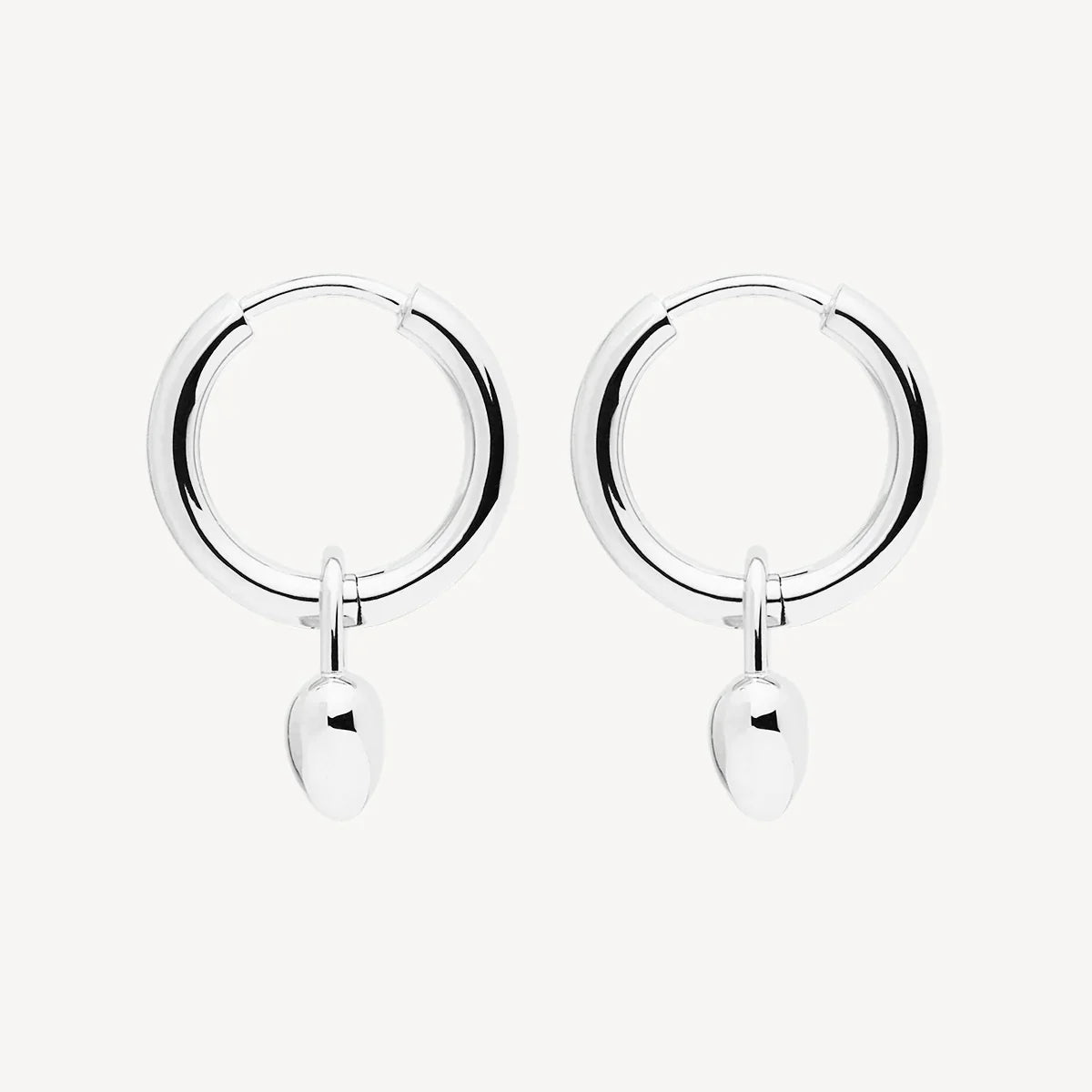 NAJO Amore Hoop Earrings Silver