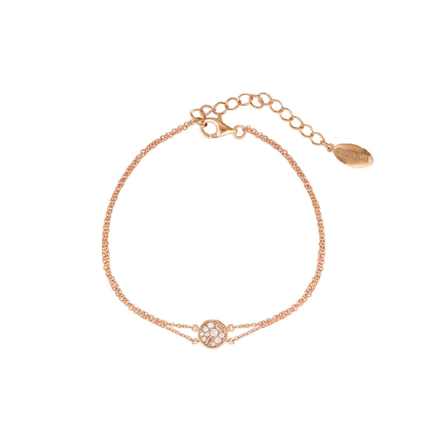 Georgini - Mini Mosaic Rose Gold Plated Sterling Silver Cubic Zirconia Bracelet