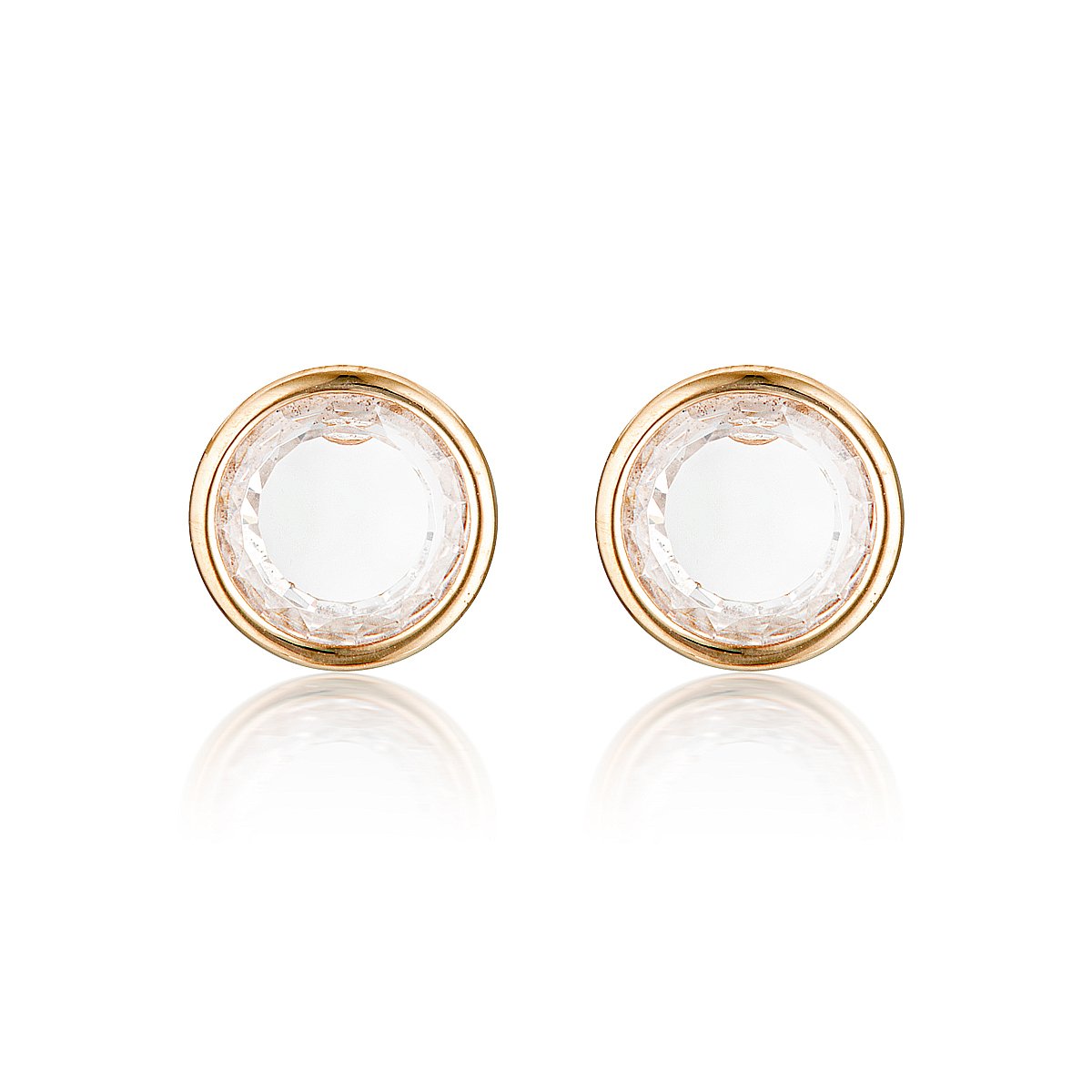 Georgini Noel Nights Sliced Stone Earrings Rose Gold