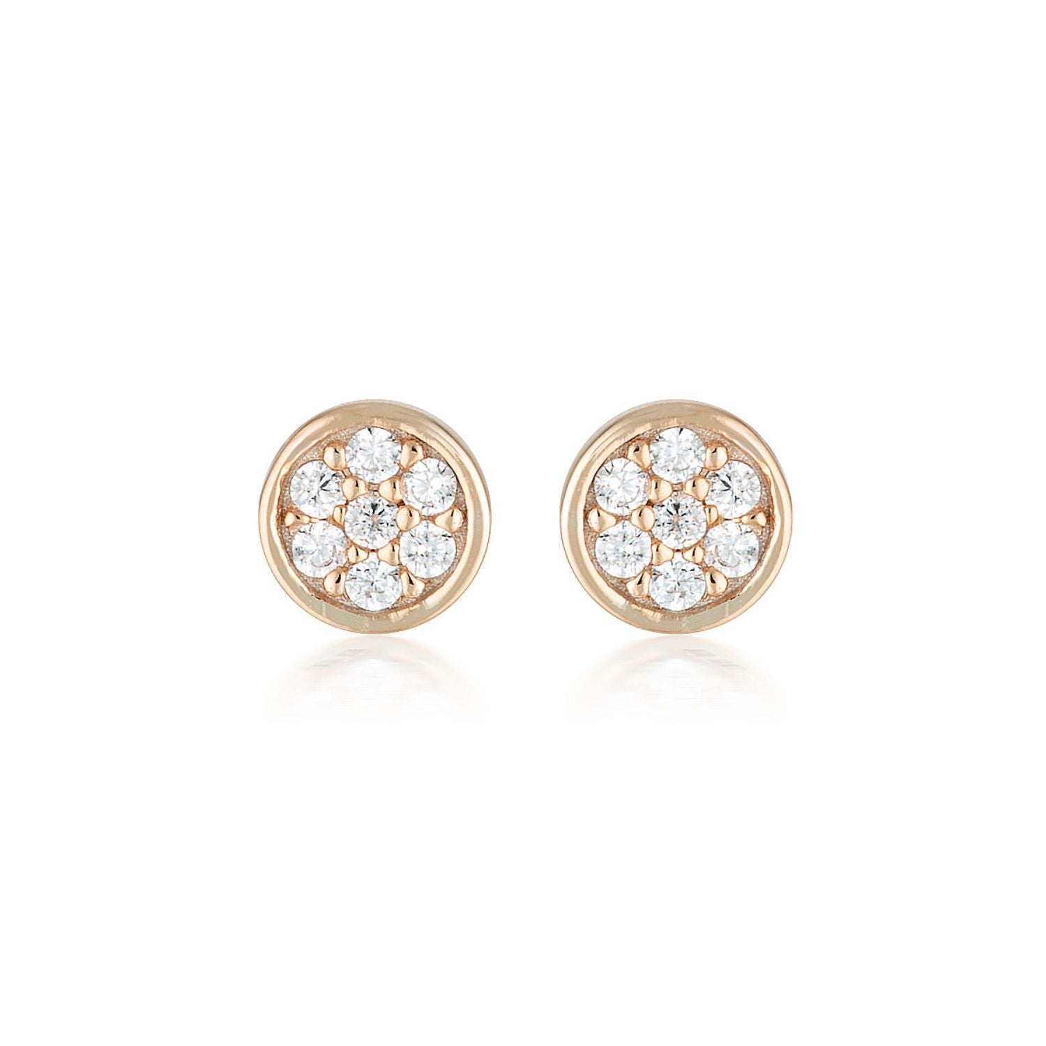 Georgini - Dotti Rose Gold Cubic Zirconia Stud Earrings