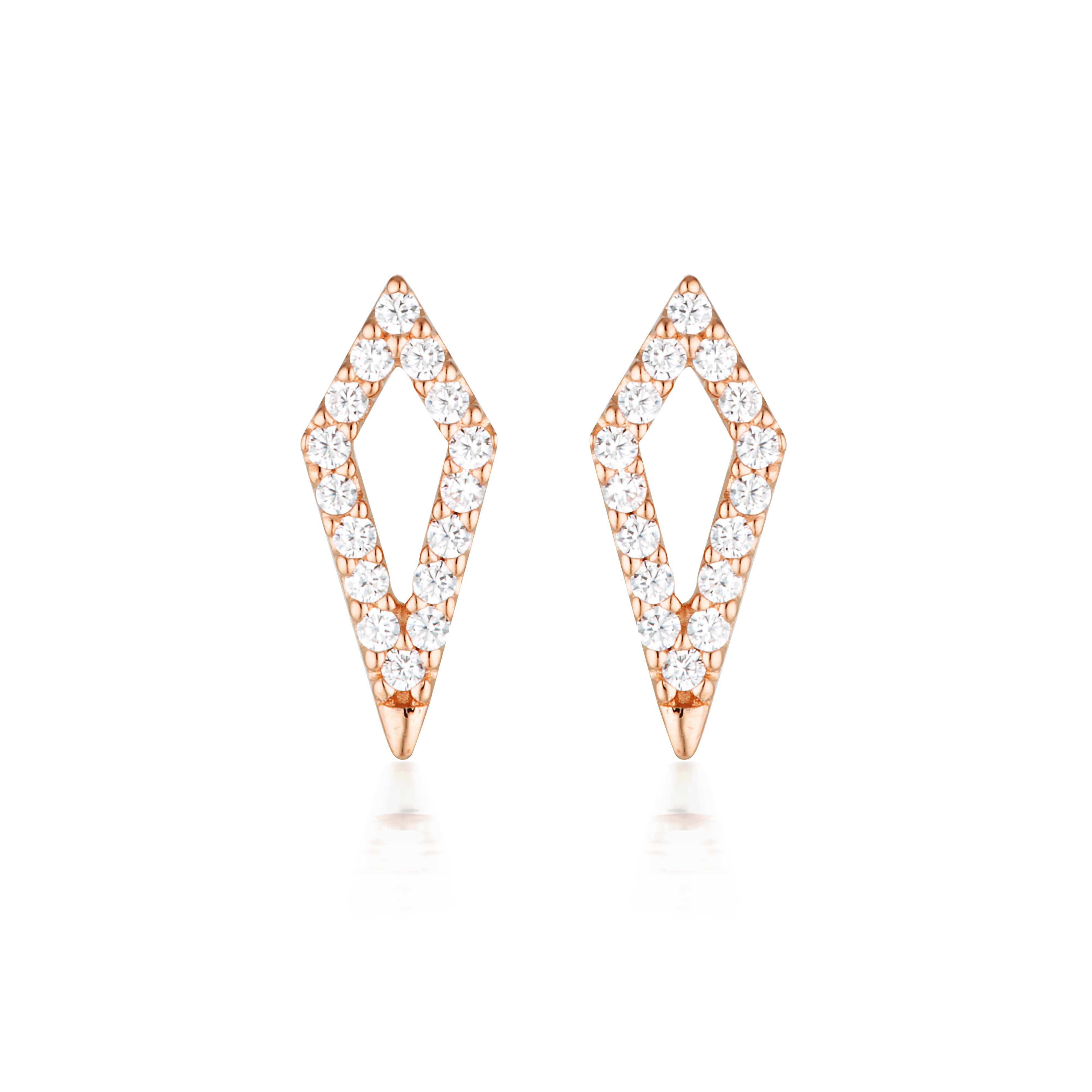 Georgini Rock Star Kite Rose Gold Earrings