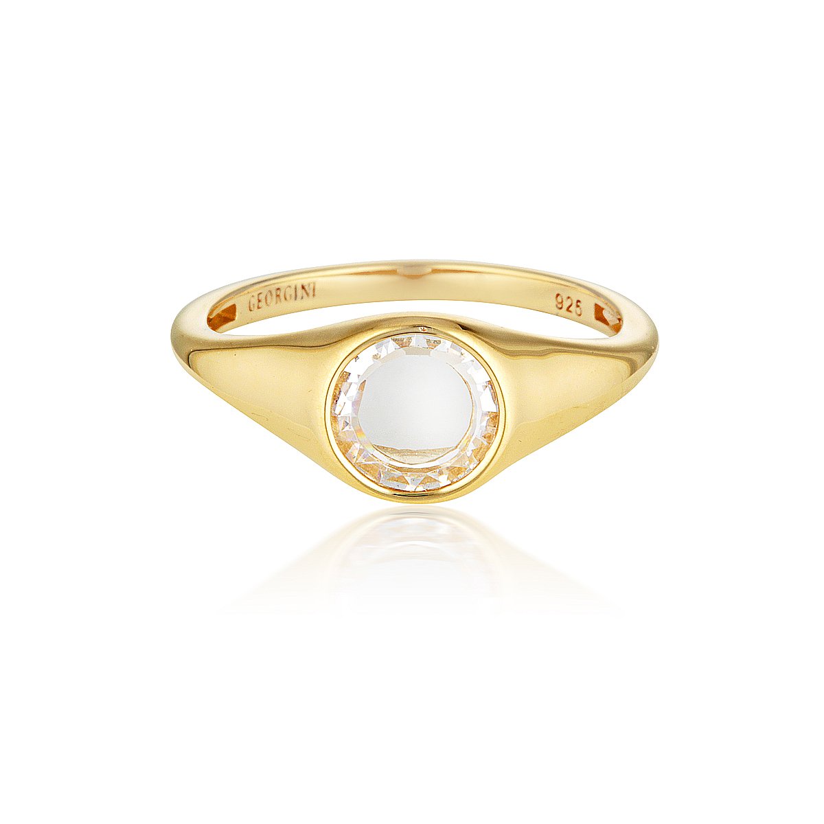 Georgini Noel Nights Sliced Stone Ring Gold