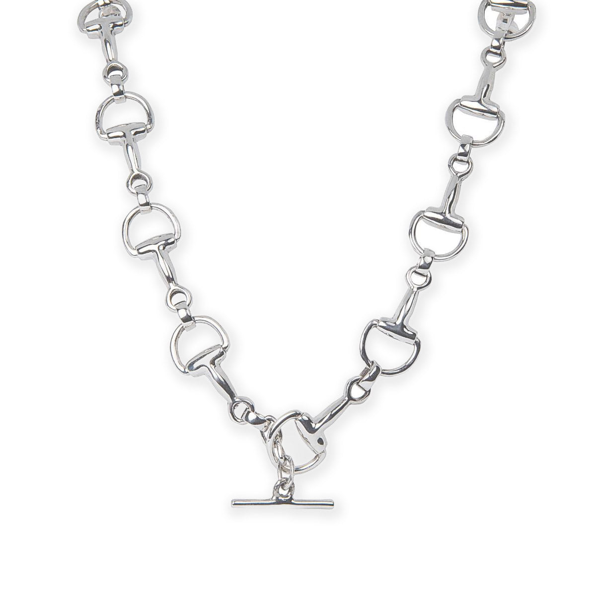 Sterling Silver Heavy Horsebit Necklet.