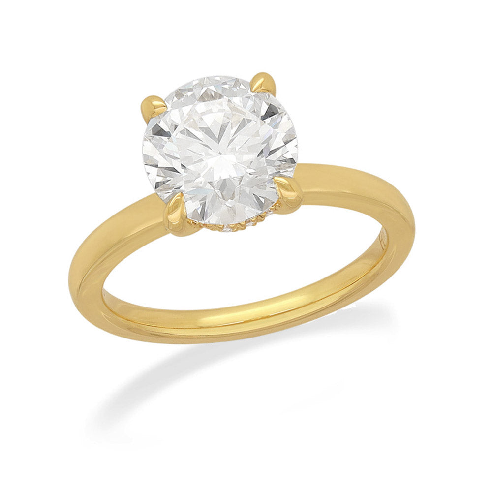 18ct Yellow Gold VERO Lab-Grown Round Brilliant cut Engagement ring, 2.01 centre