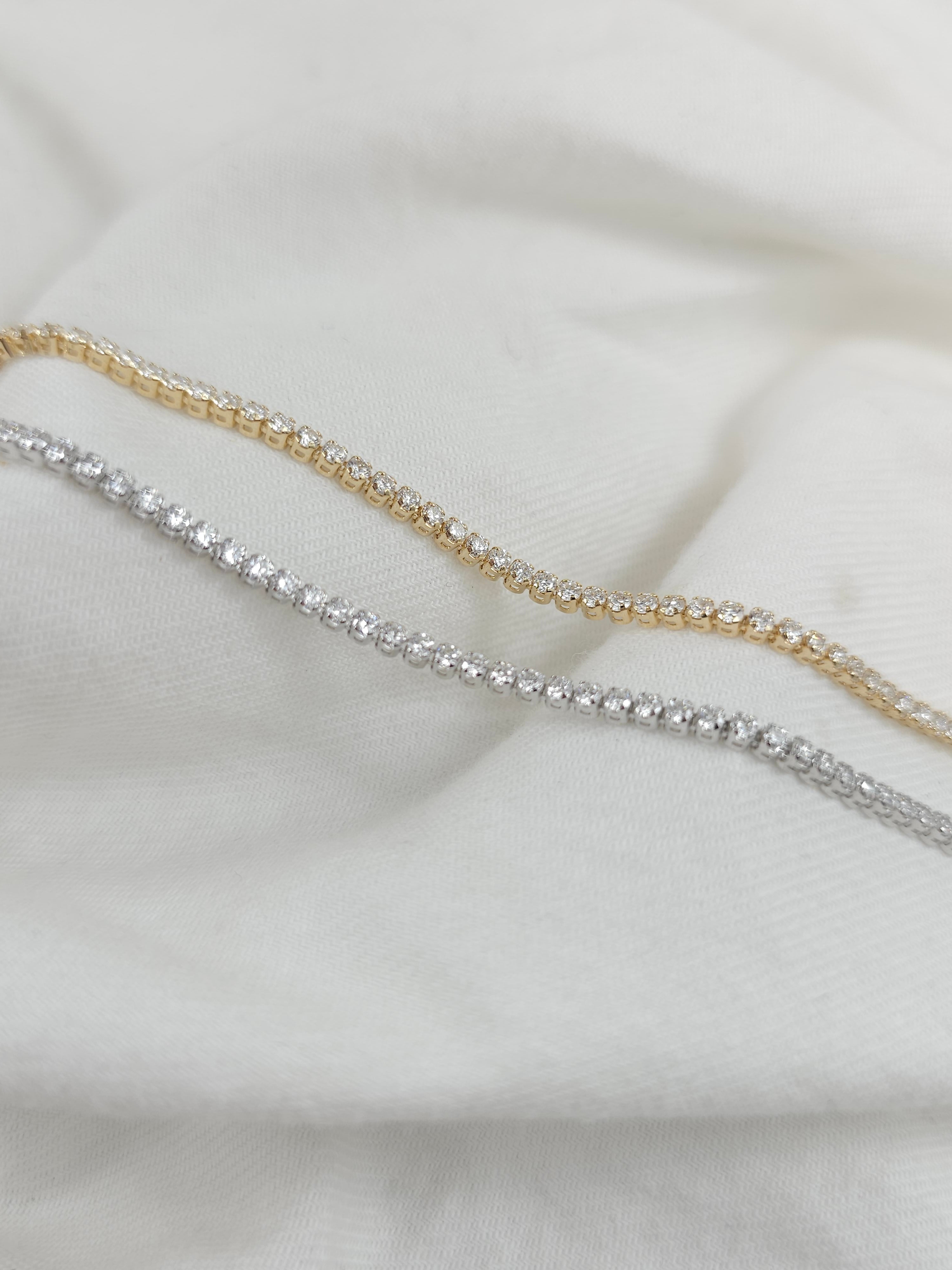 1.75 Carat White Gold Labgrown Diamond Tennis Bracelet.