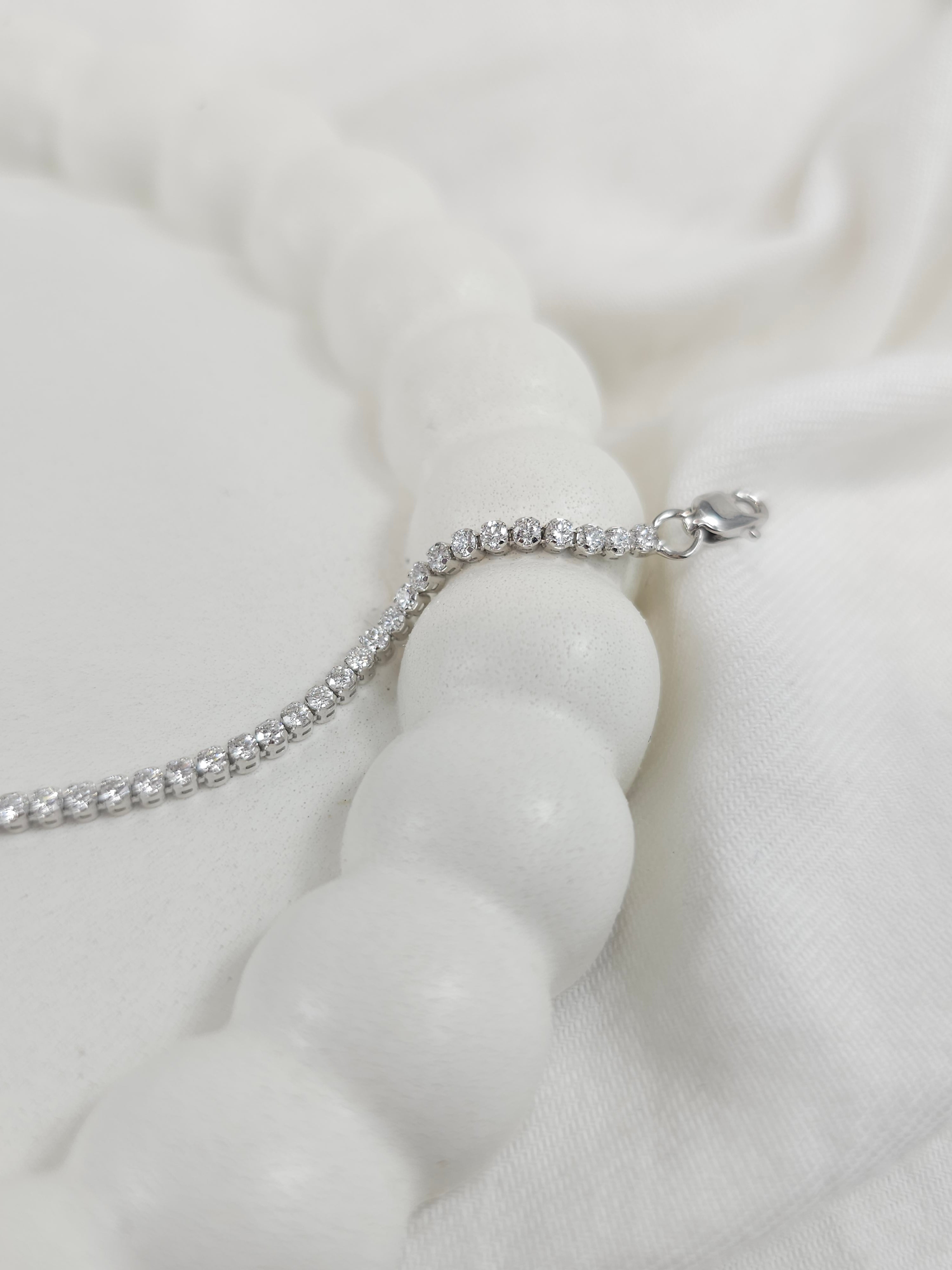 1.75 Carat White Gold Labgrown Diamond Tennis Bracelet.