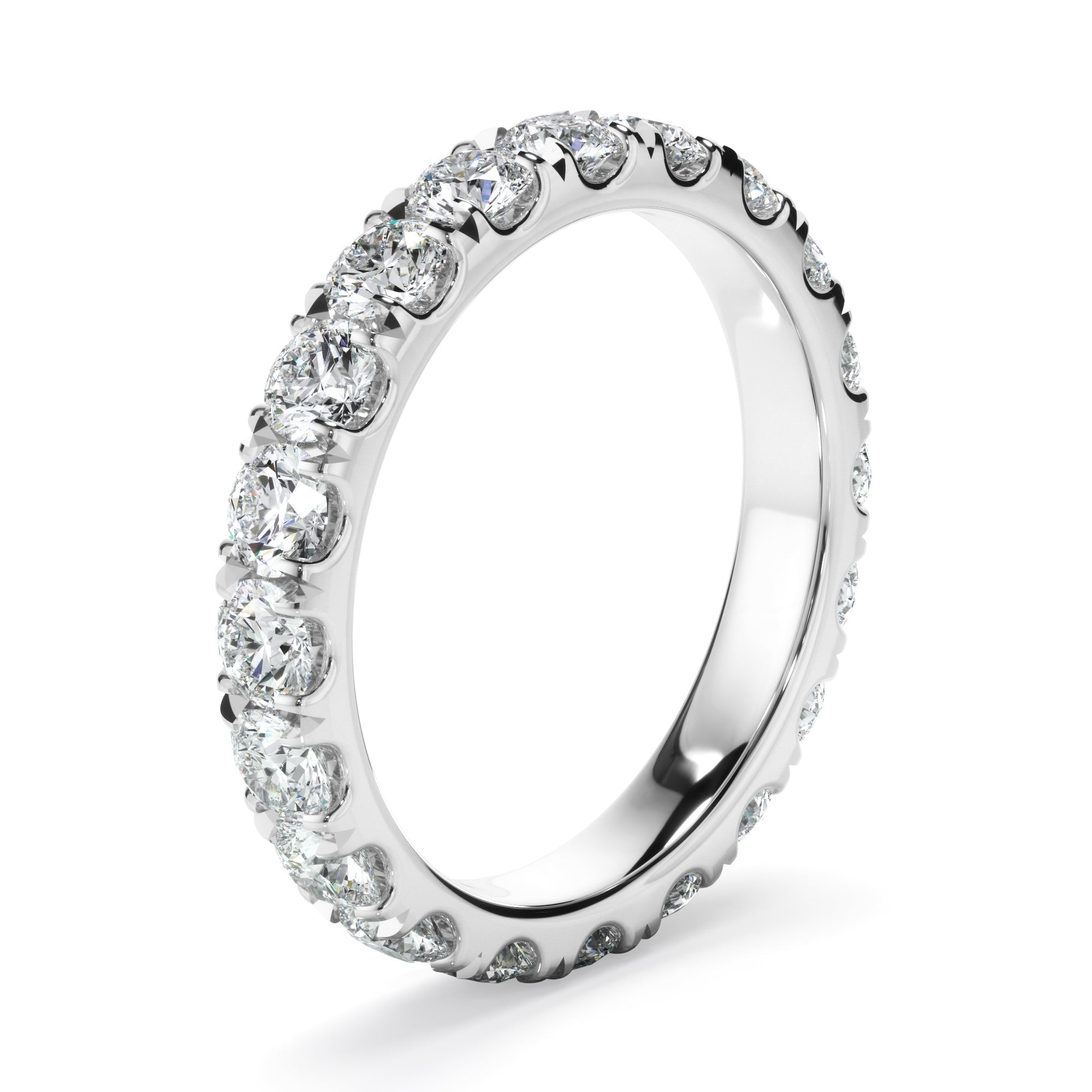 Diamond Claw Set Eternity Wedding Ring