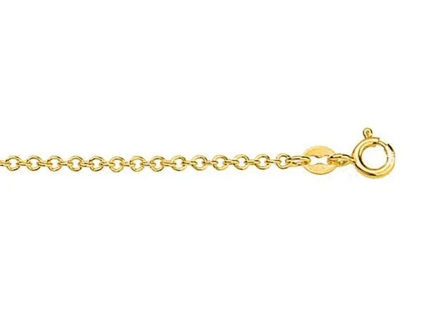 9ct Yellow Gold cable chain, 50cm