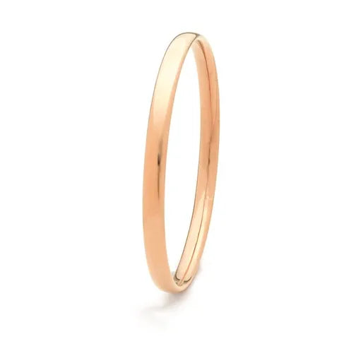 9ct Rose Gold Silver filled bangle, 65mm