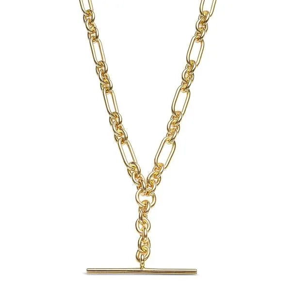 9ct Yellow Gold 3 to 1 cable chain, 45cm