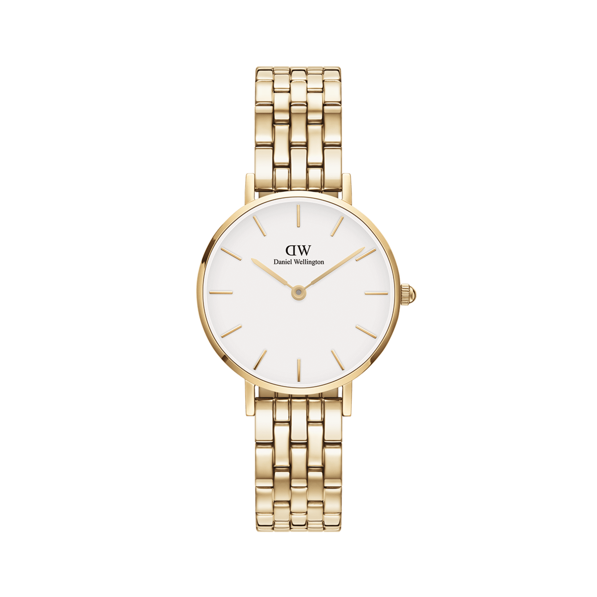 Daniel Wellington Petite 28 5-Link Gold & White Watch