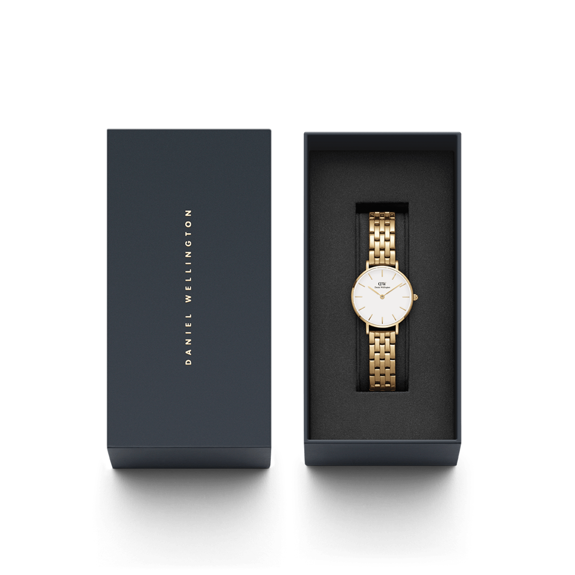 Daniel Wellington Petite 28 5-Link Gold & White Watch