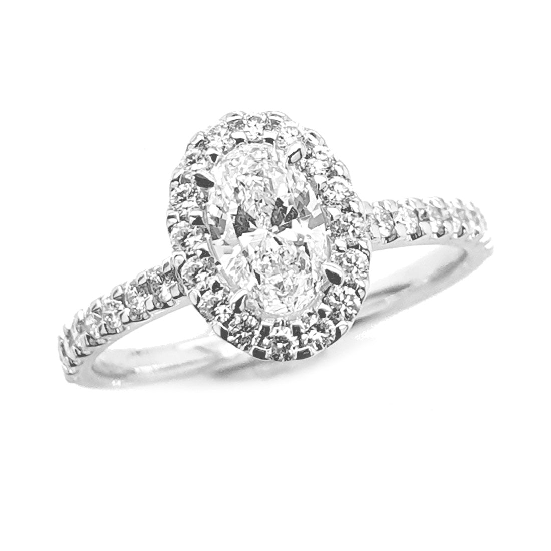 18ct white gold halo deals engagement ring